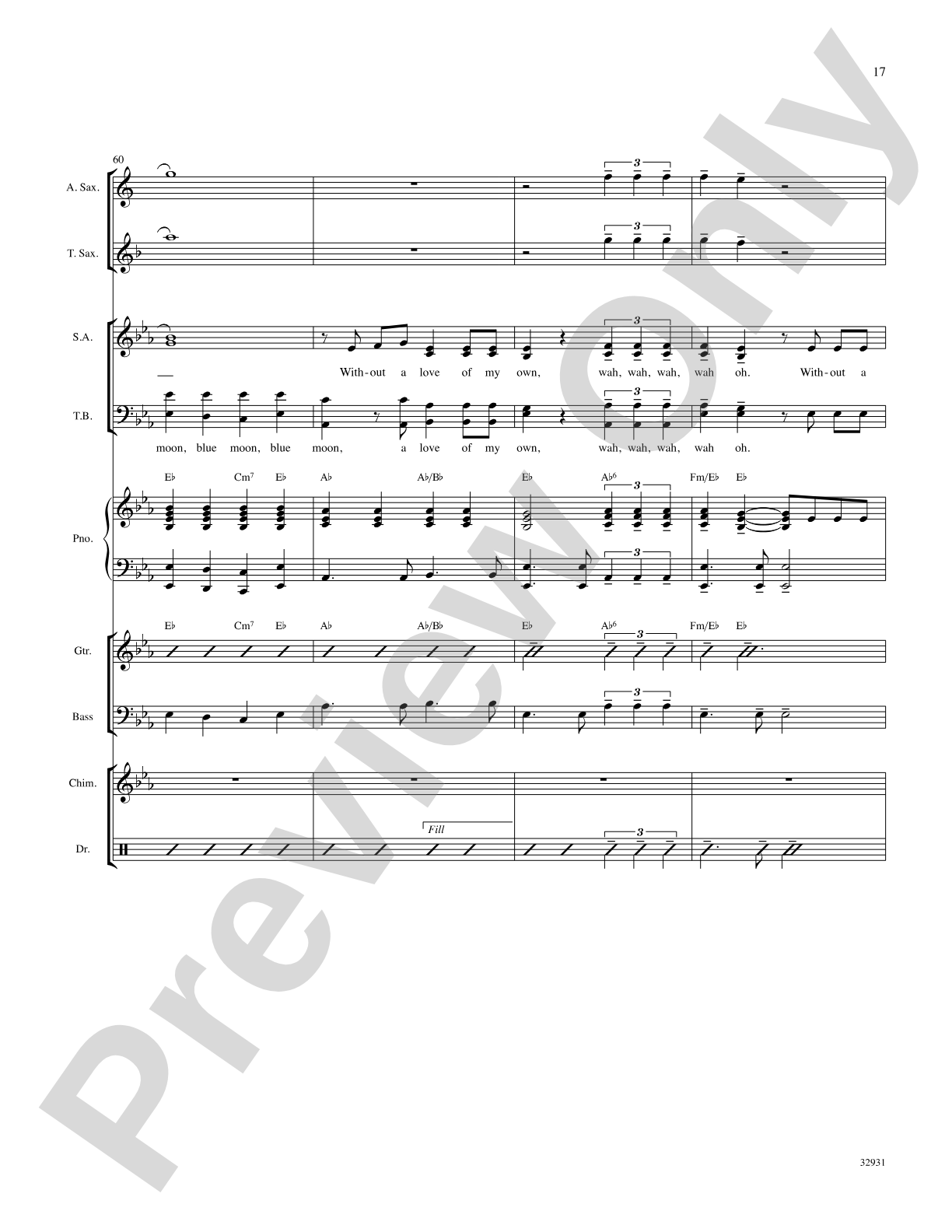 Blue Moon: Choral SoundPax
