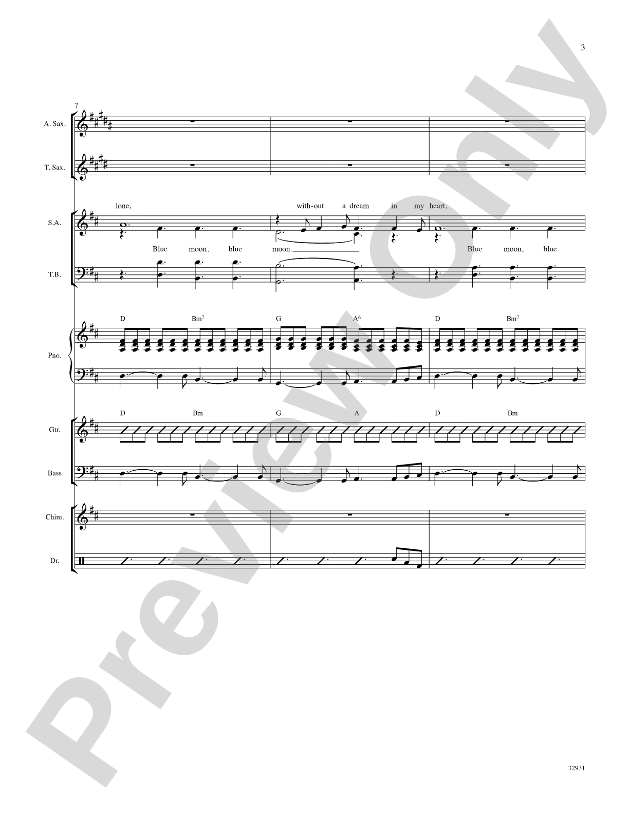 Blue Moon: Choral SoundPax
