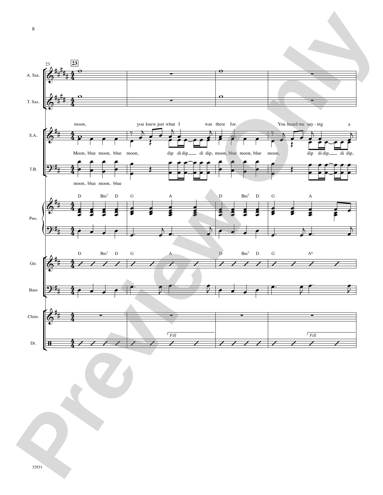 Blue Moon: Choral SoundPax