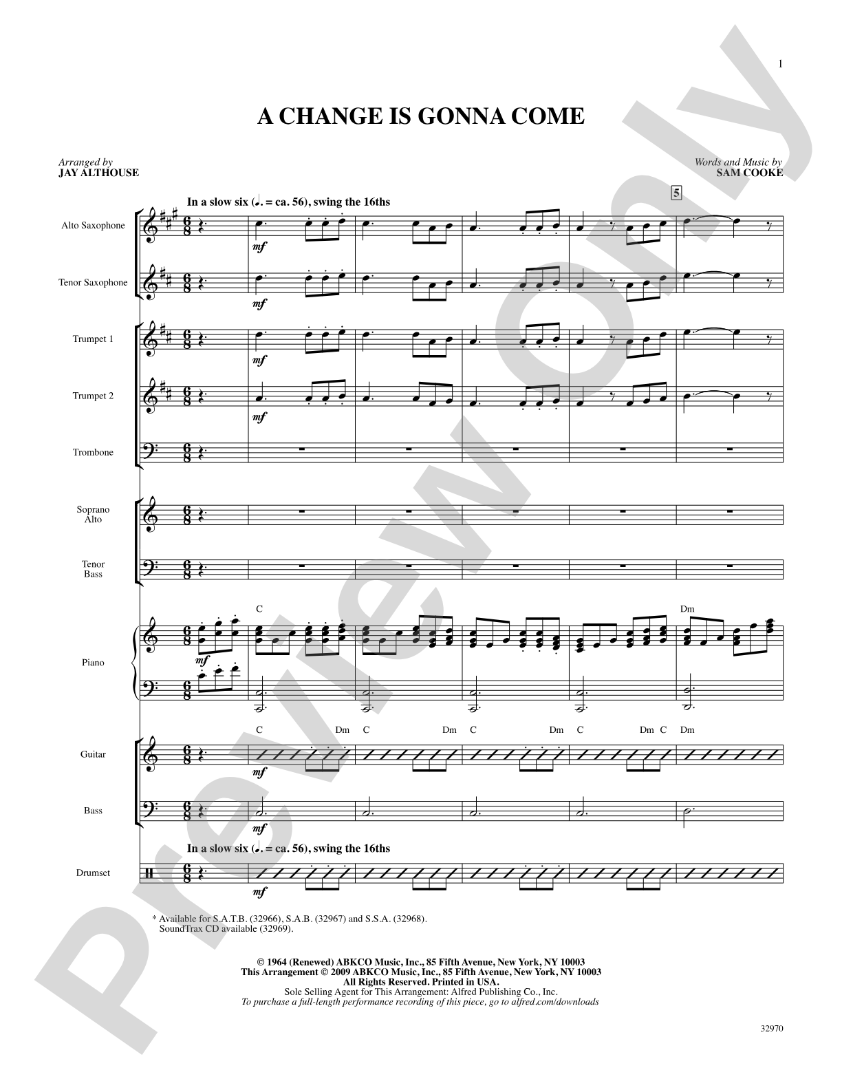 A Change Is Gonna Come: Choral SoundPax