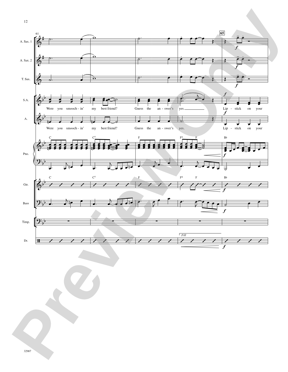 Lipstick on Your Collar: Choral SoundPax