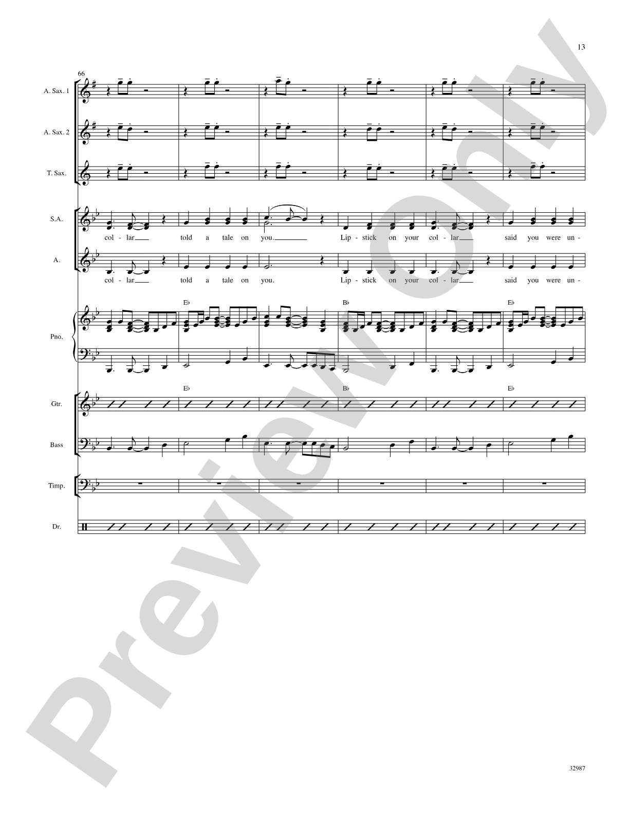 Lipstick on Your Collar: Choral SoundPax