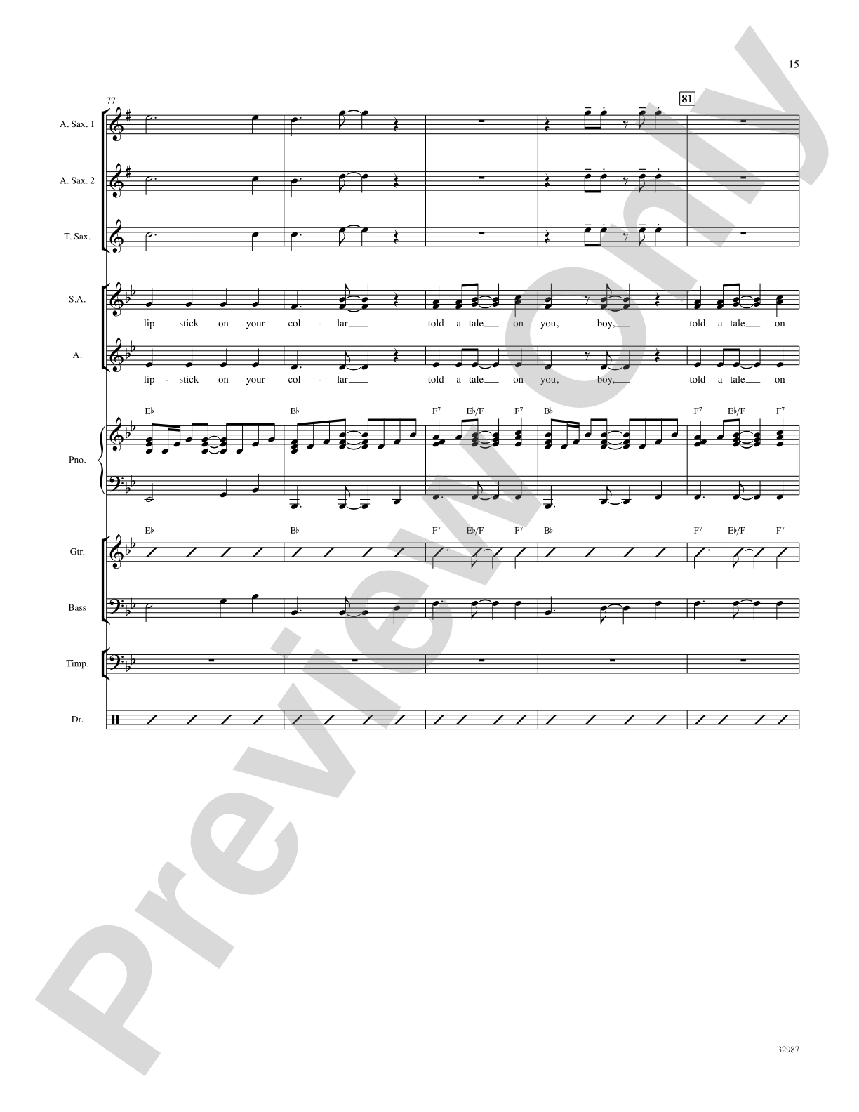 Lipstick on Your Collar: Choral SoundPax