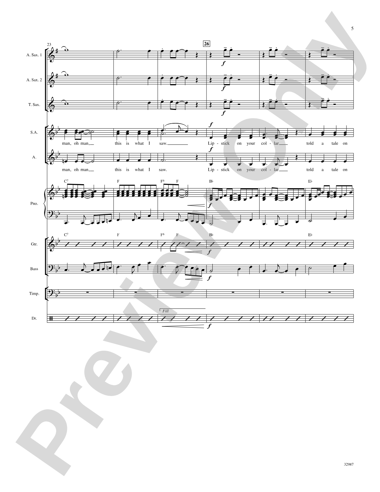 Lipstick on Your Collar: Choral SoundPax