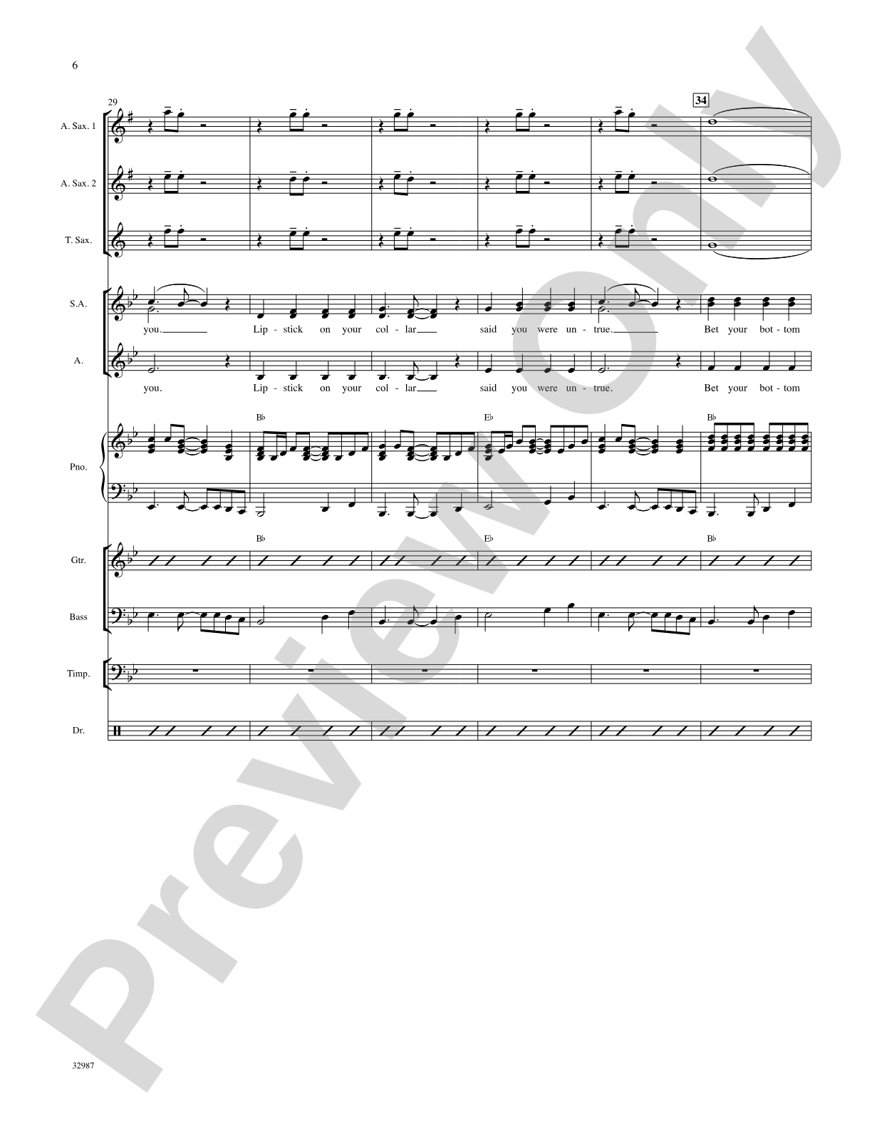 Lipstick on Your Collar: Choral SoundPax