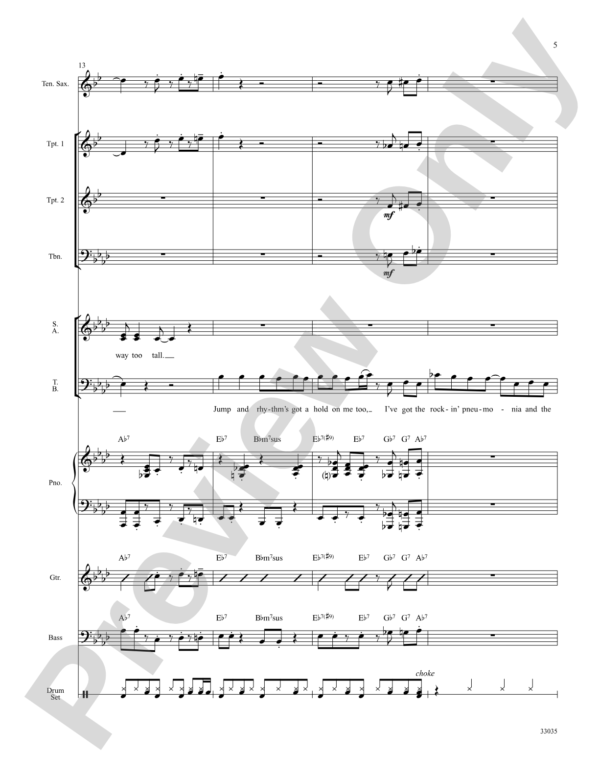 Rocking Pneumonia and the Boogie Woogie Flu: Choral SoundPax
