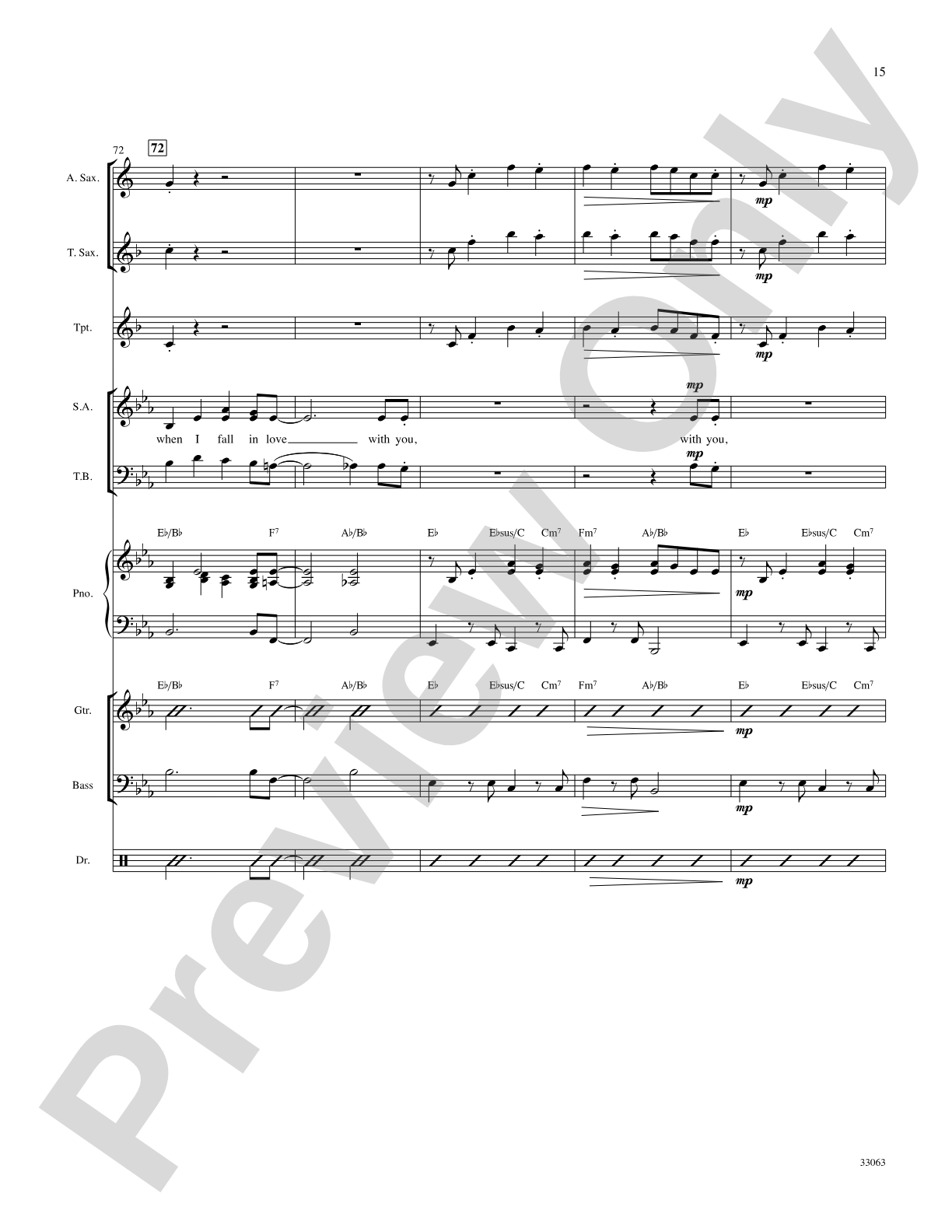 When I Fall in Love: Choral SoundPax