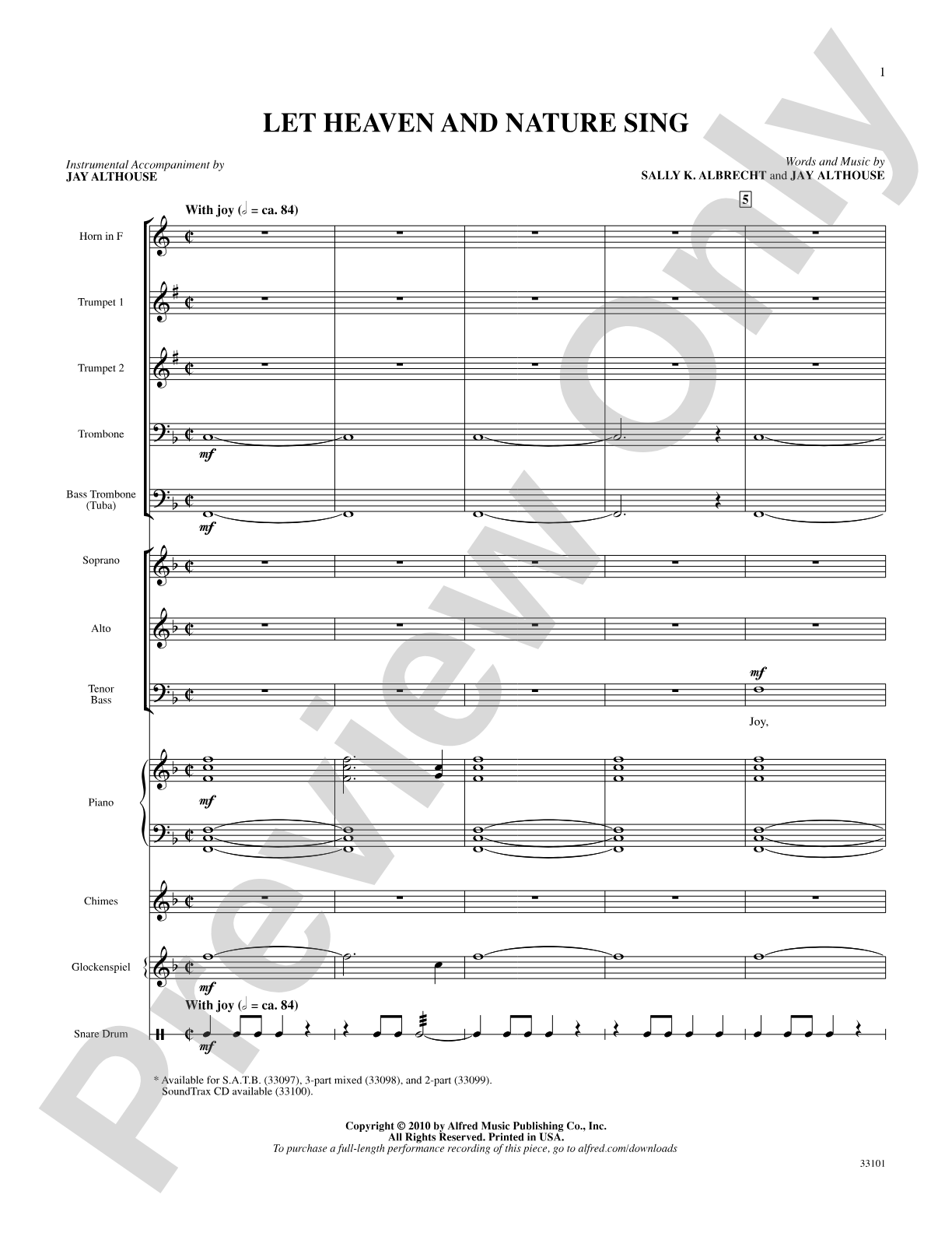 Let Heaven and Nature Sing: Choral SoundPax