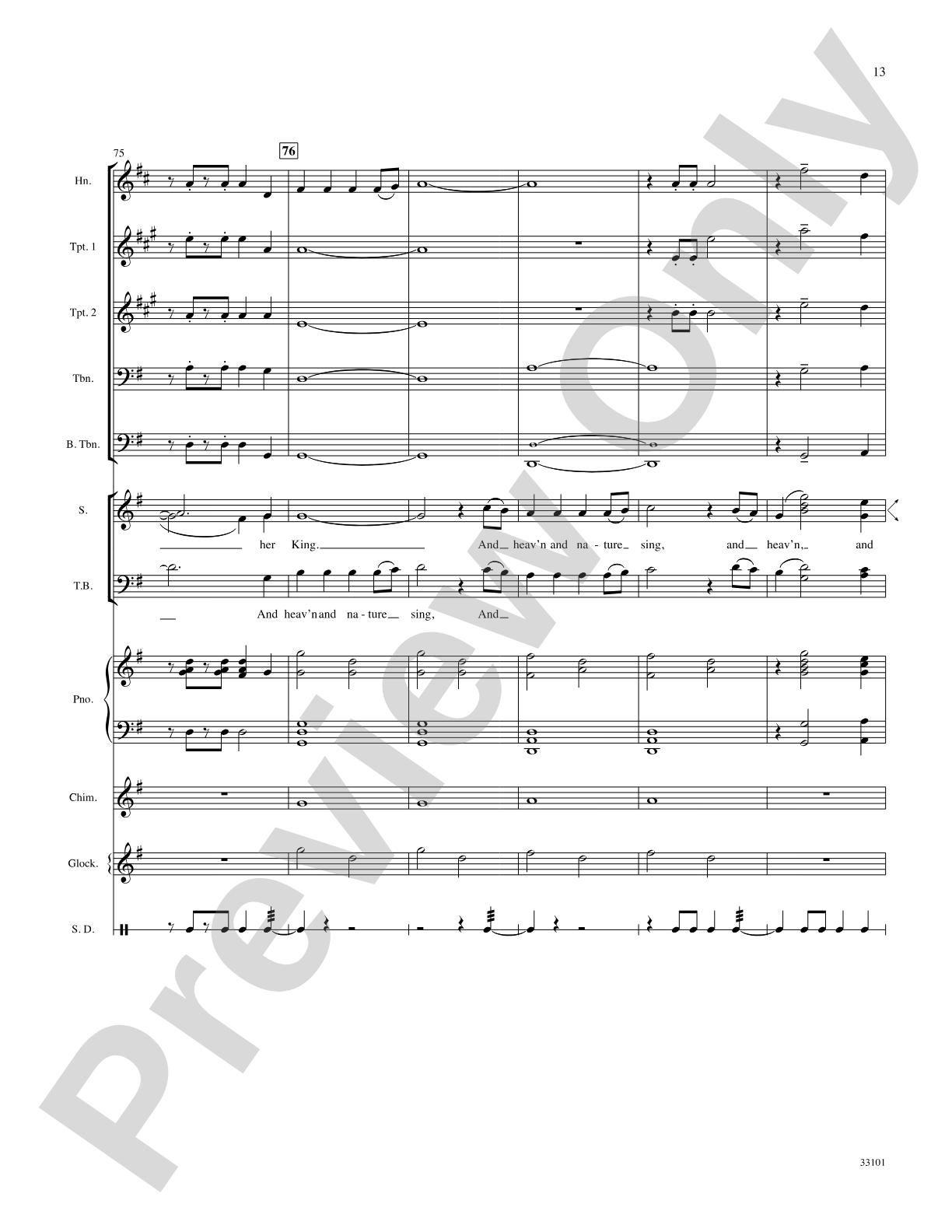 Let Heaven and Nature Sing: Choral SoundPax