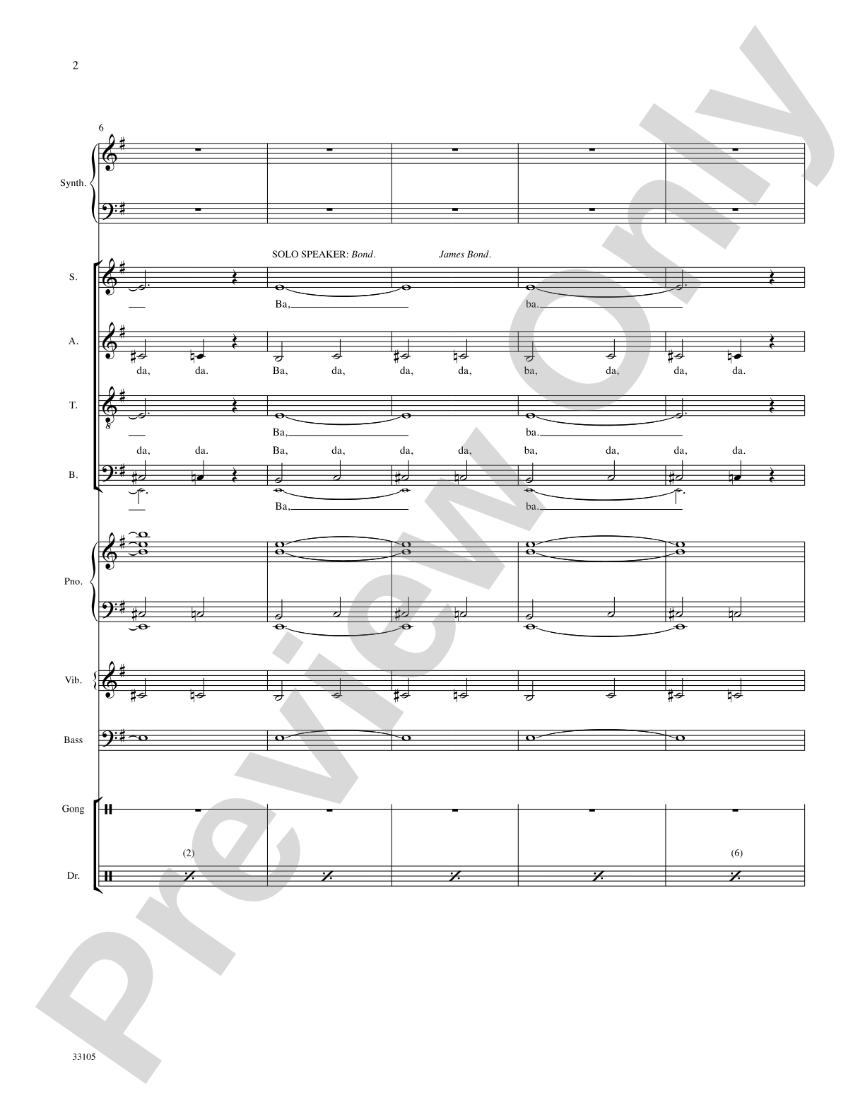 James Bond Theme: Choral SoundPax