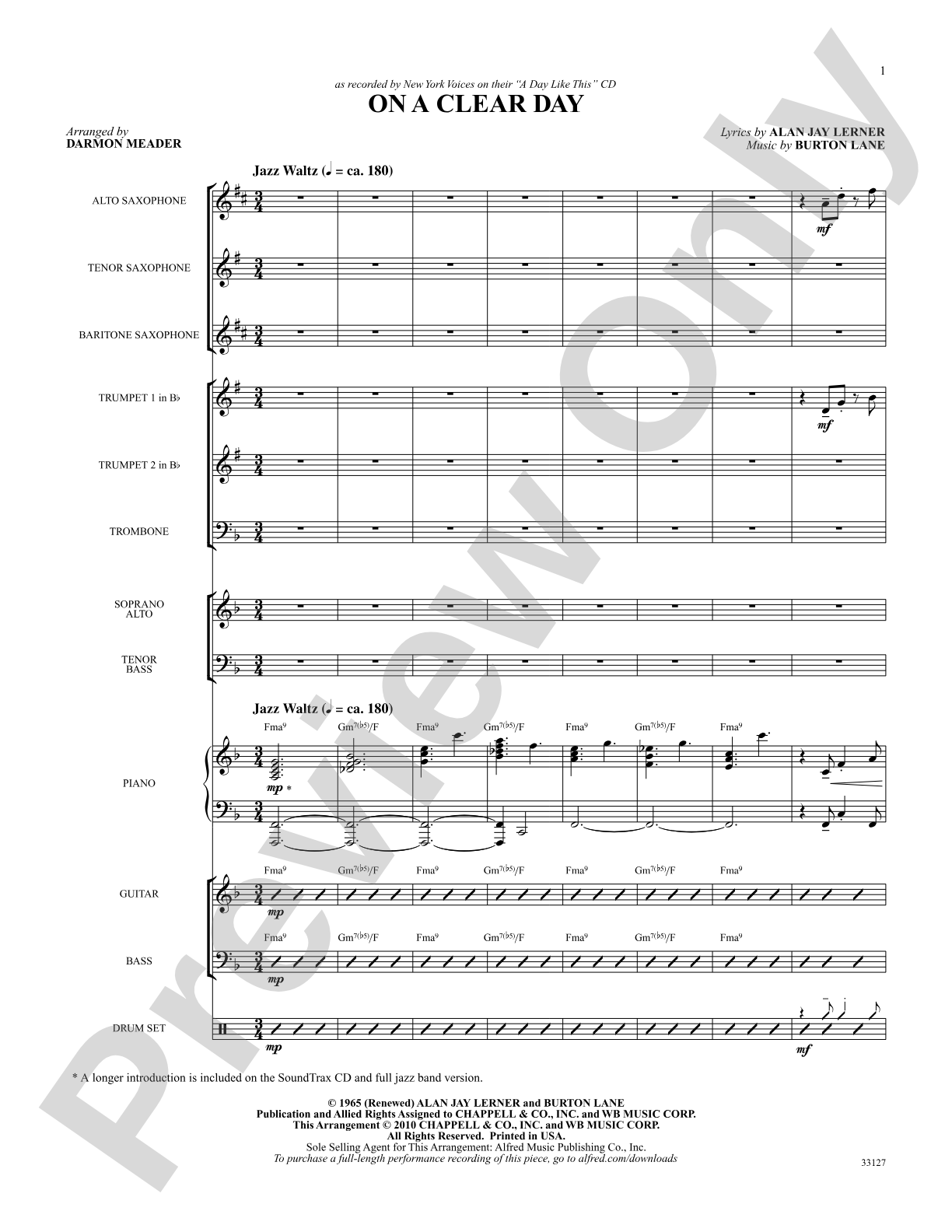 On a Clear Day: Choral SoundPax