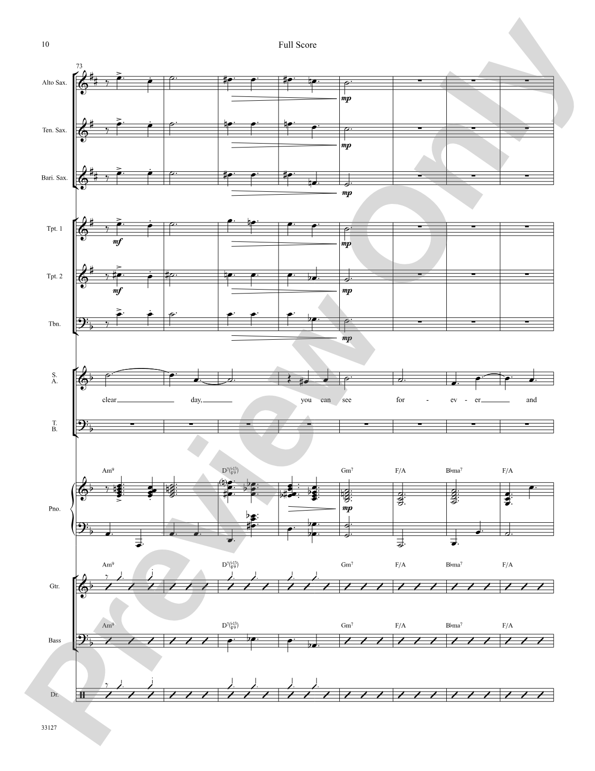 On a Clear Day: Choral SoundPax