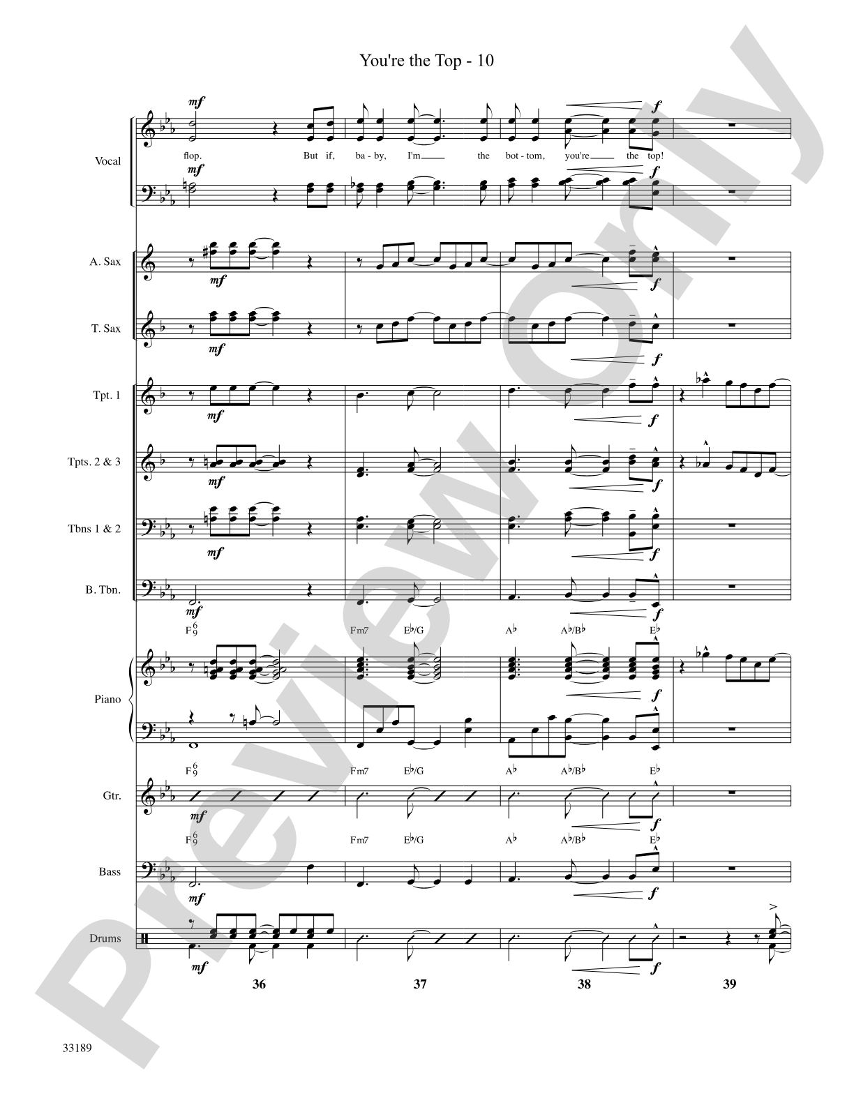 You're the Top (from the musical Anything Goes): Choral SoundPax