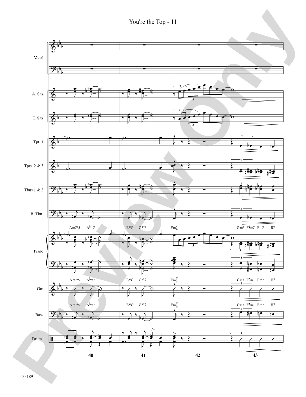 You're the Top (from the musical Anything Goes): Choral SoundPax