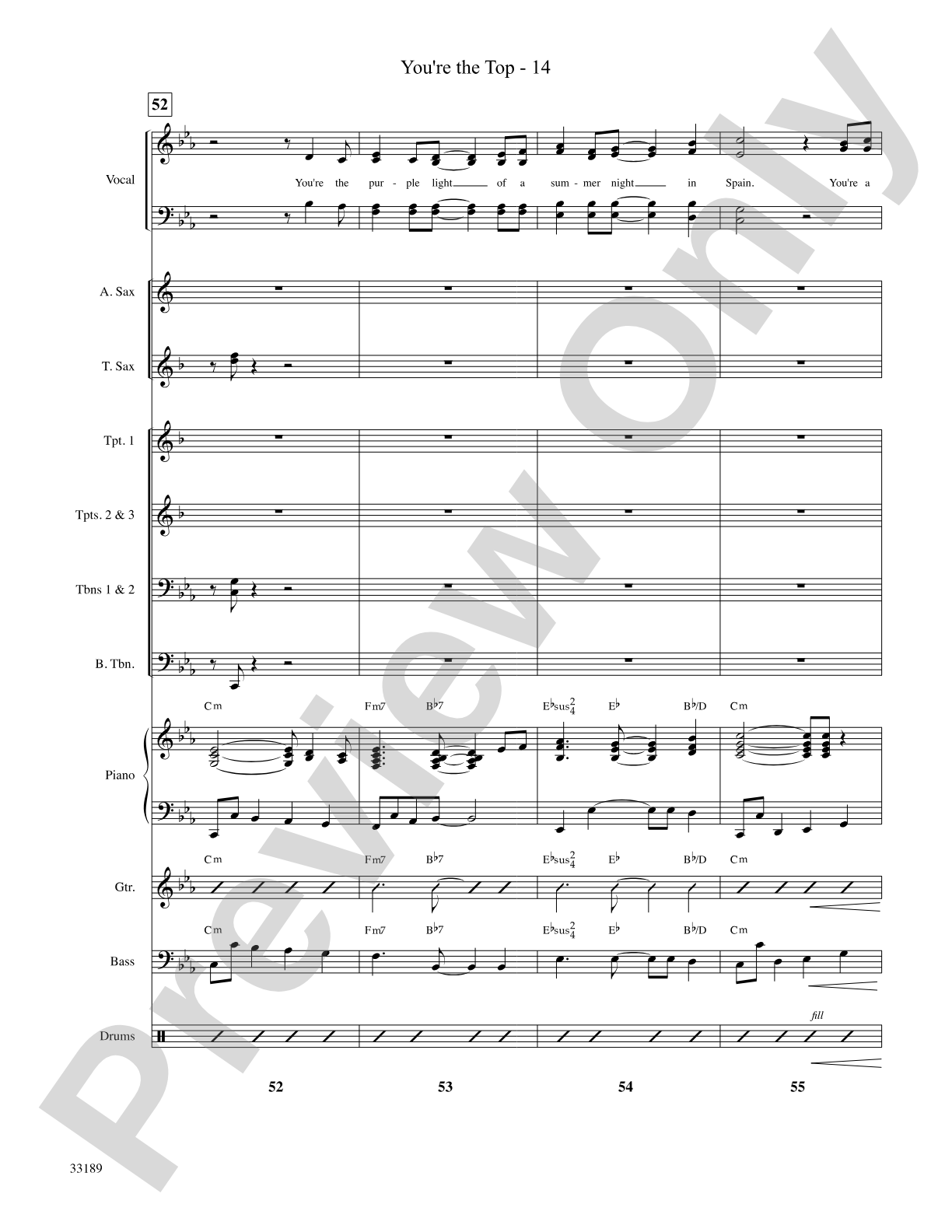 You're the Top (from the musical Anything Goes): Choral SoundPax