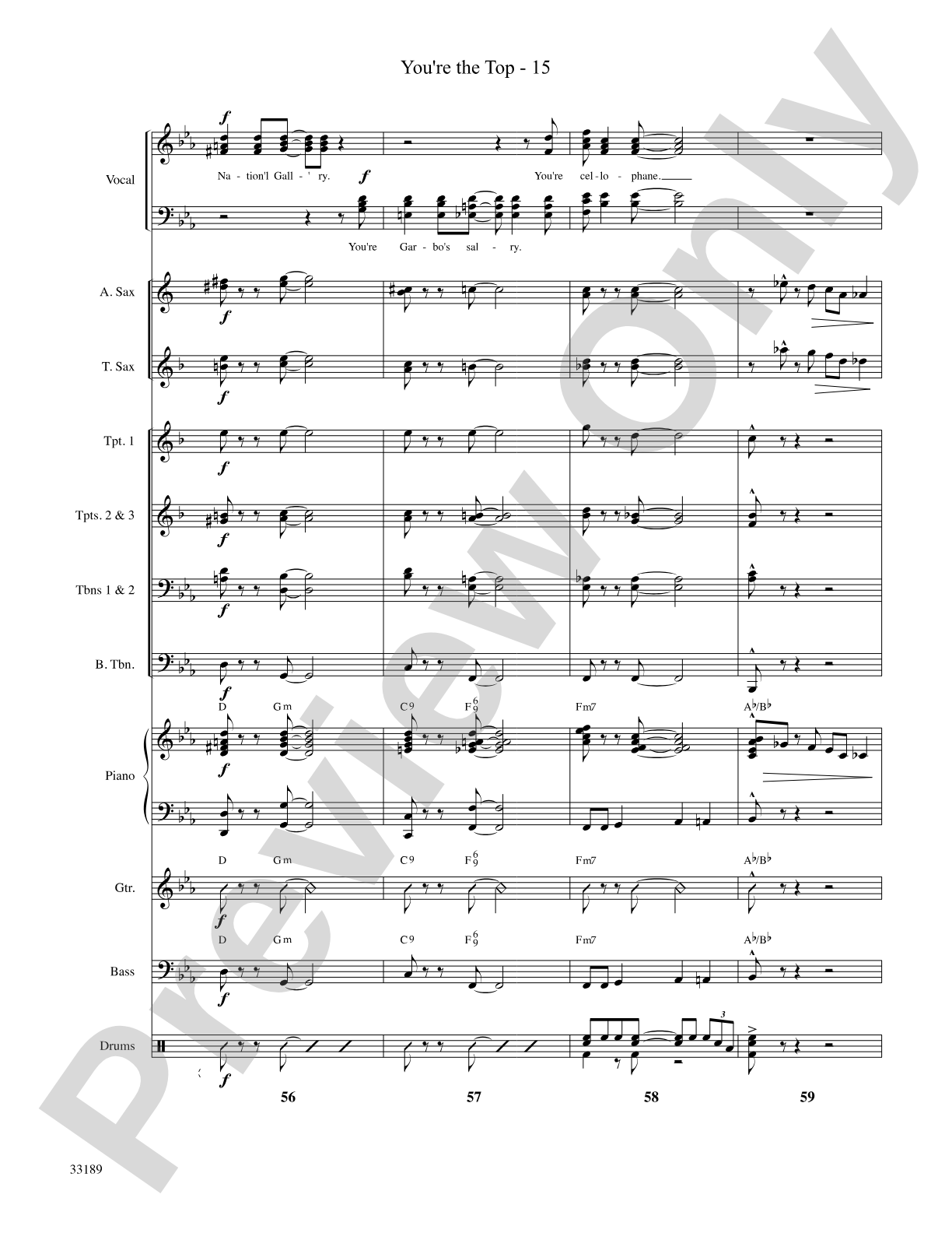 You're the Top (from the musical Anything Goes): Choral SoundPax