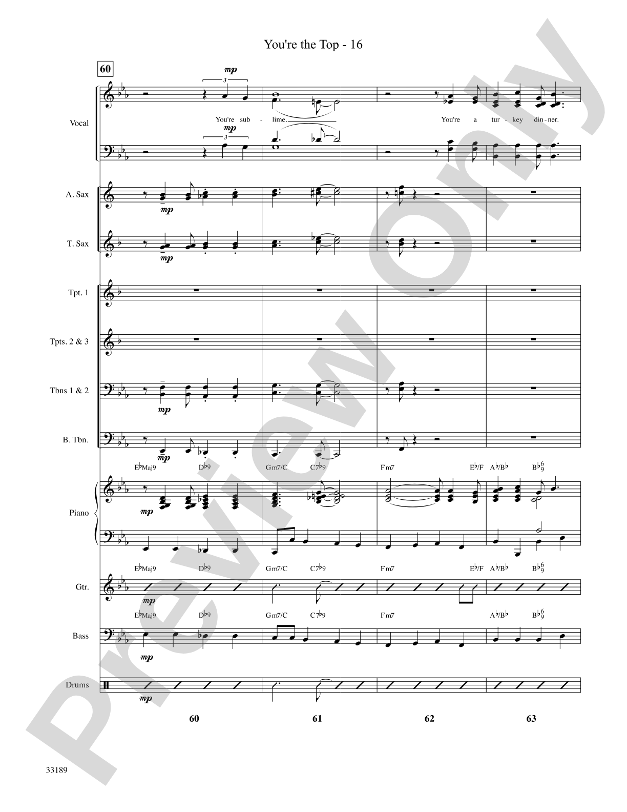 You're the Top (from the musical Anything Goes): Choral SoundPax