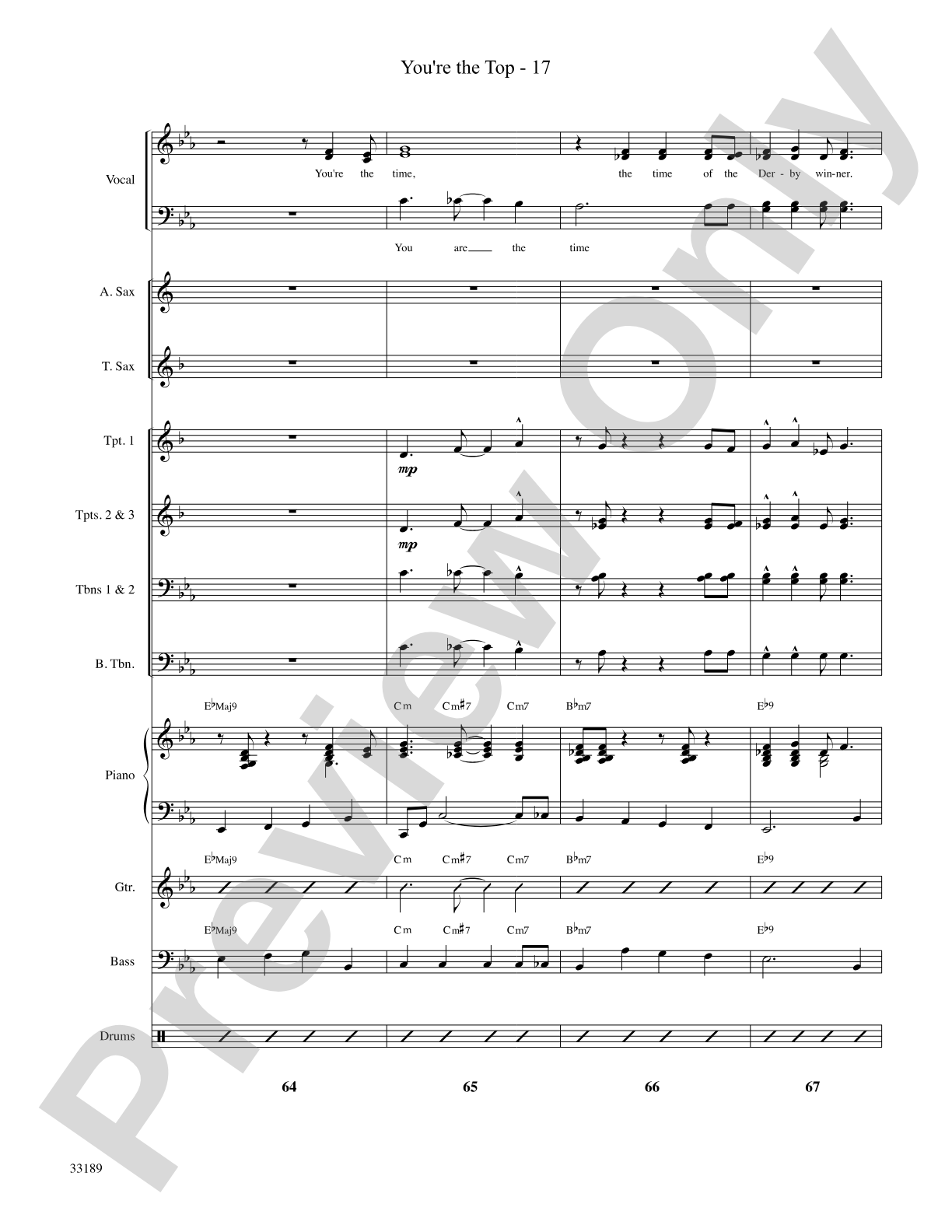 You're the Top (from the musical Anything Goes): Choral SoundPax