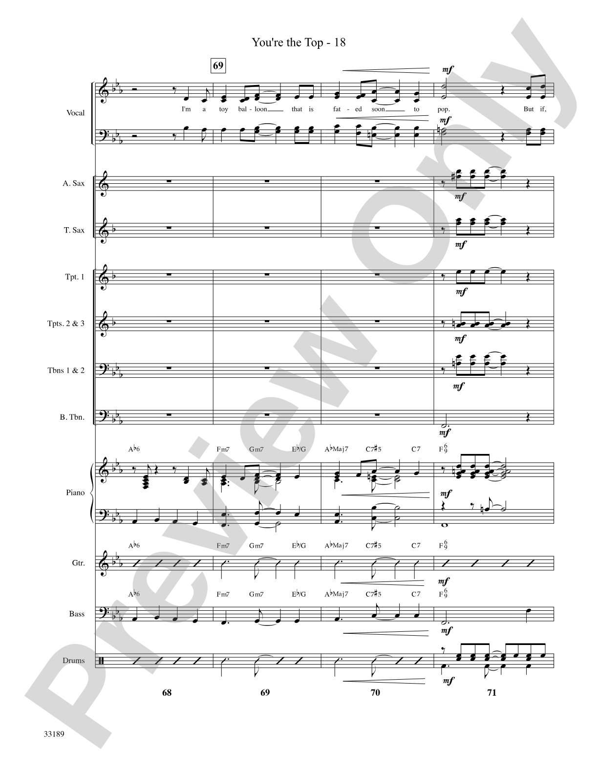 You're the Top (from the musical Anything Goes): Choral SoundPax