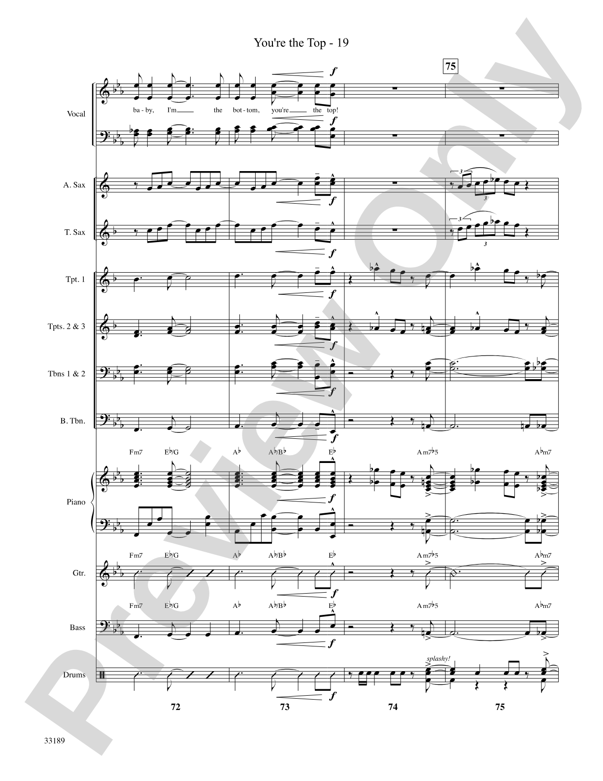 You're the Top (from the musical Anything Goes): Choral SoundPax