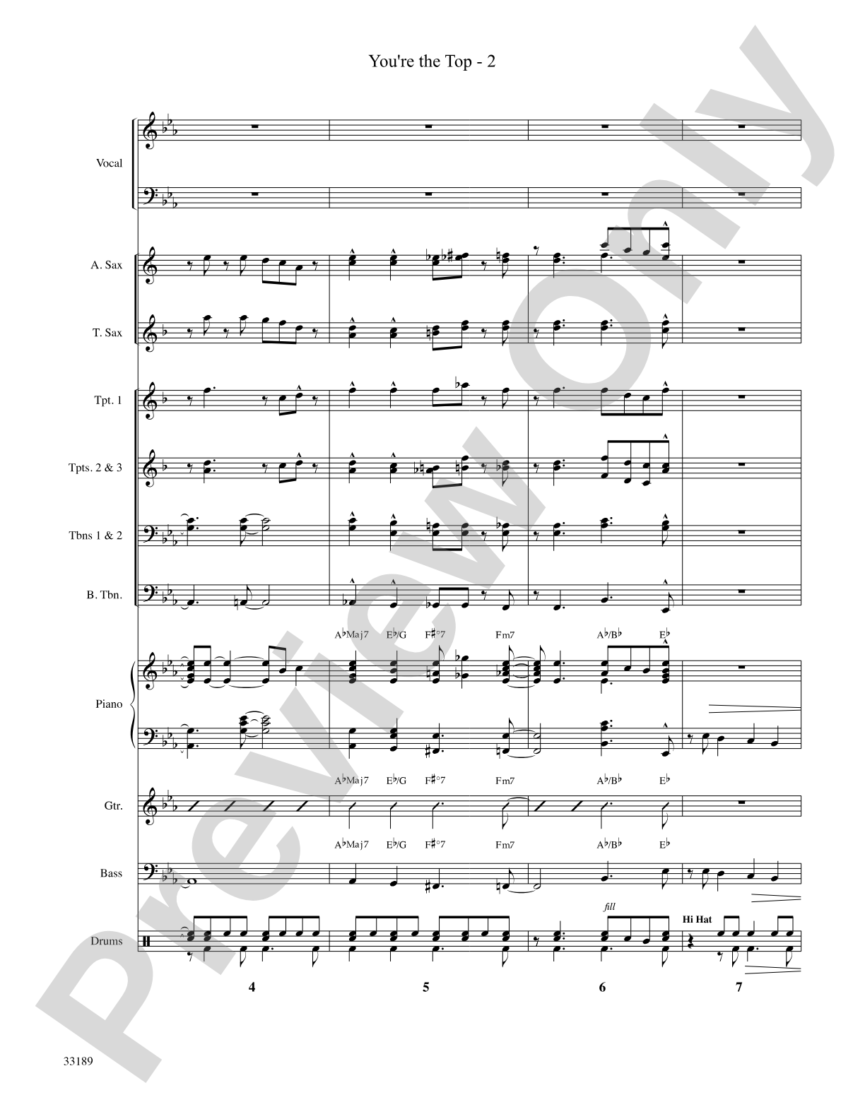 You're the Top (from the musical Anything Goes): Choral SoundPax