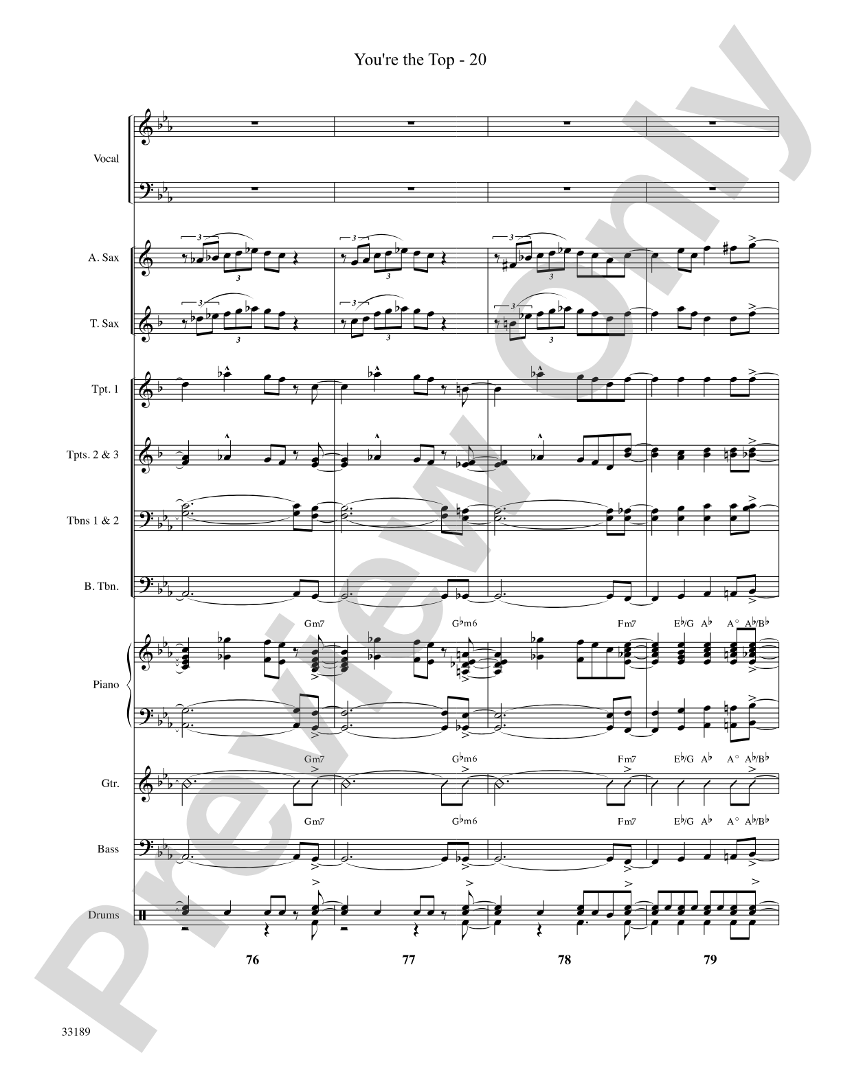 You're the Top (from the musical Anything Goes): Choral SoundPax