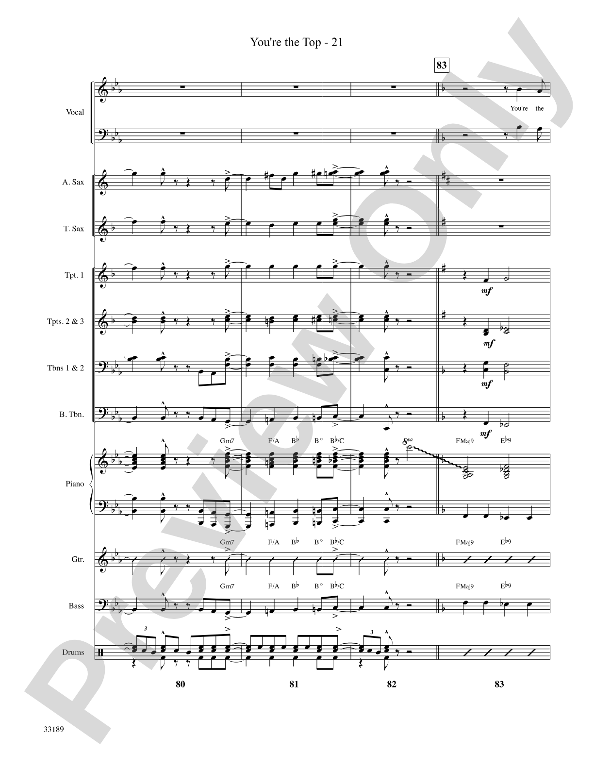 You're the Top (from the musical Anything Goes): Choral SoundPax