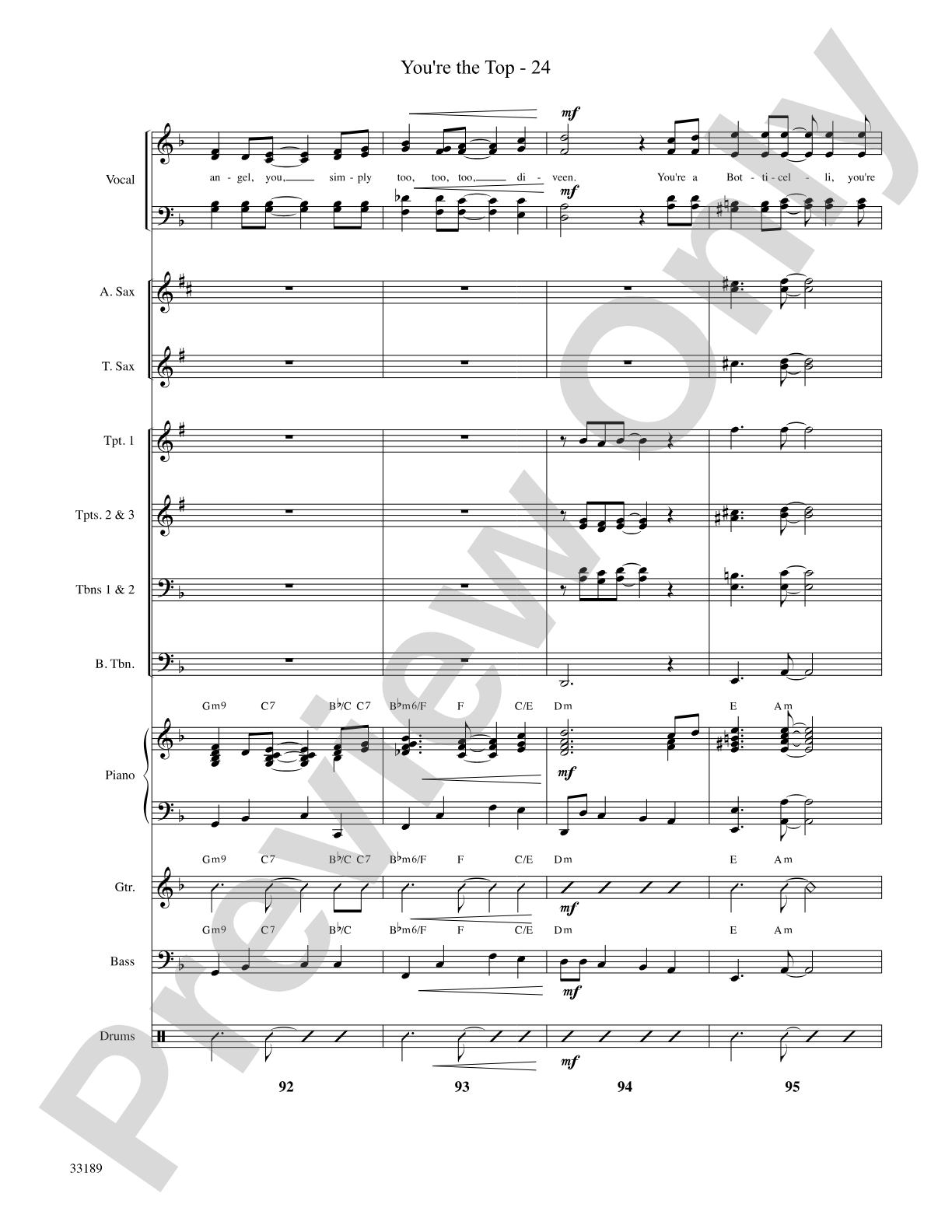 You're the Top (from the musical Anything Goes): Choral SoundPax