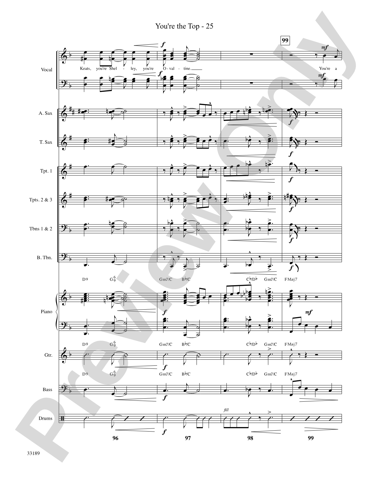 You're the Top (from the musical Anything Goes): Choral SoundPax