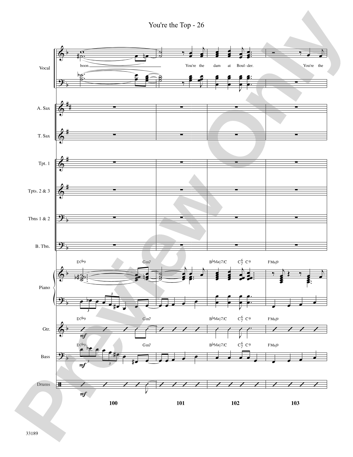 You're the Top (from the musical Anything Goes): Choral SoundPax