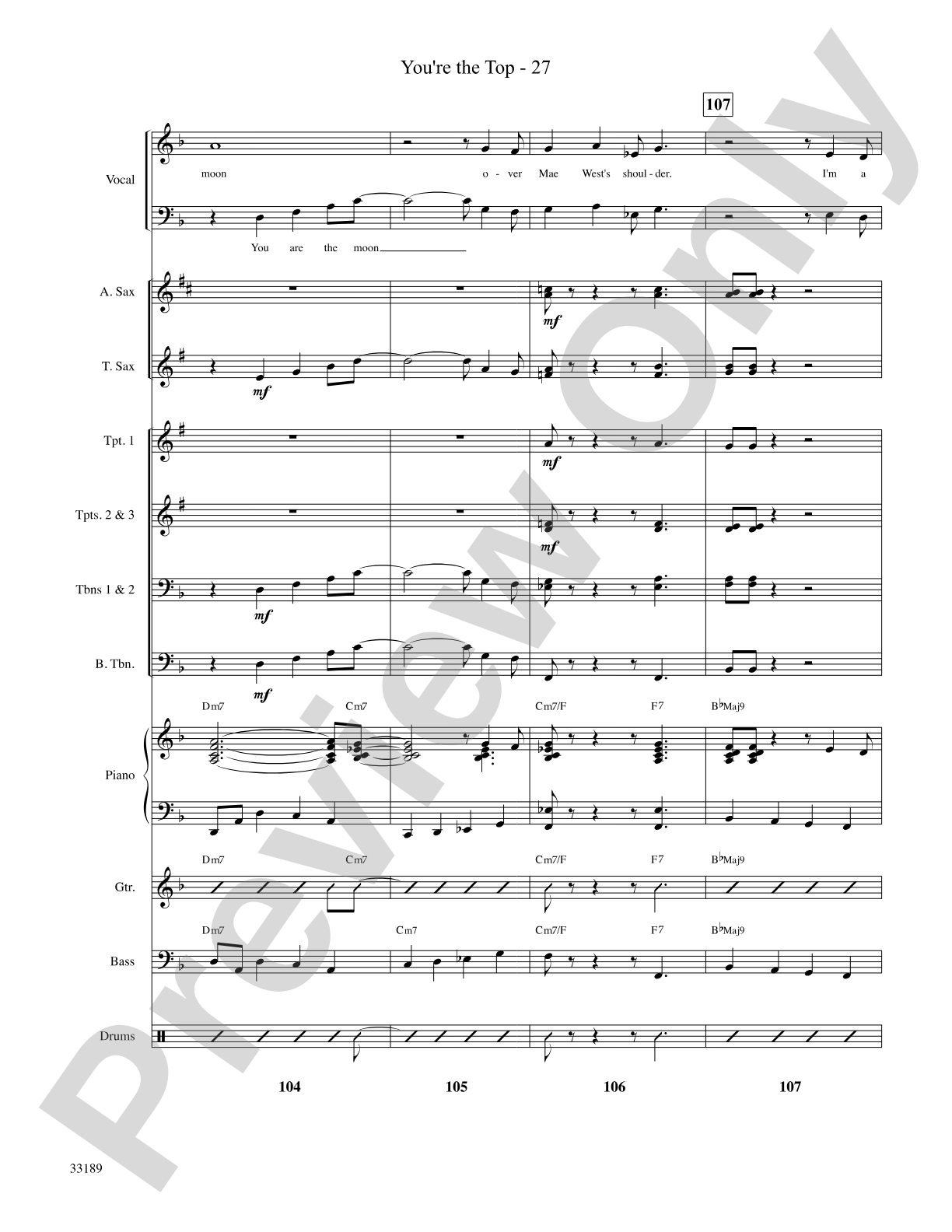 You're the Top (from the musical Anything Goes): Choral SoundPax