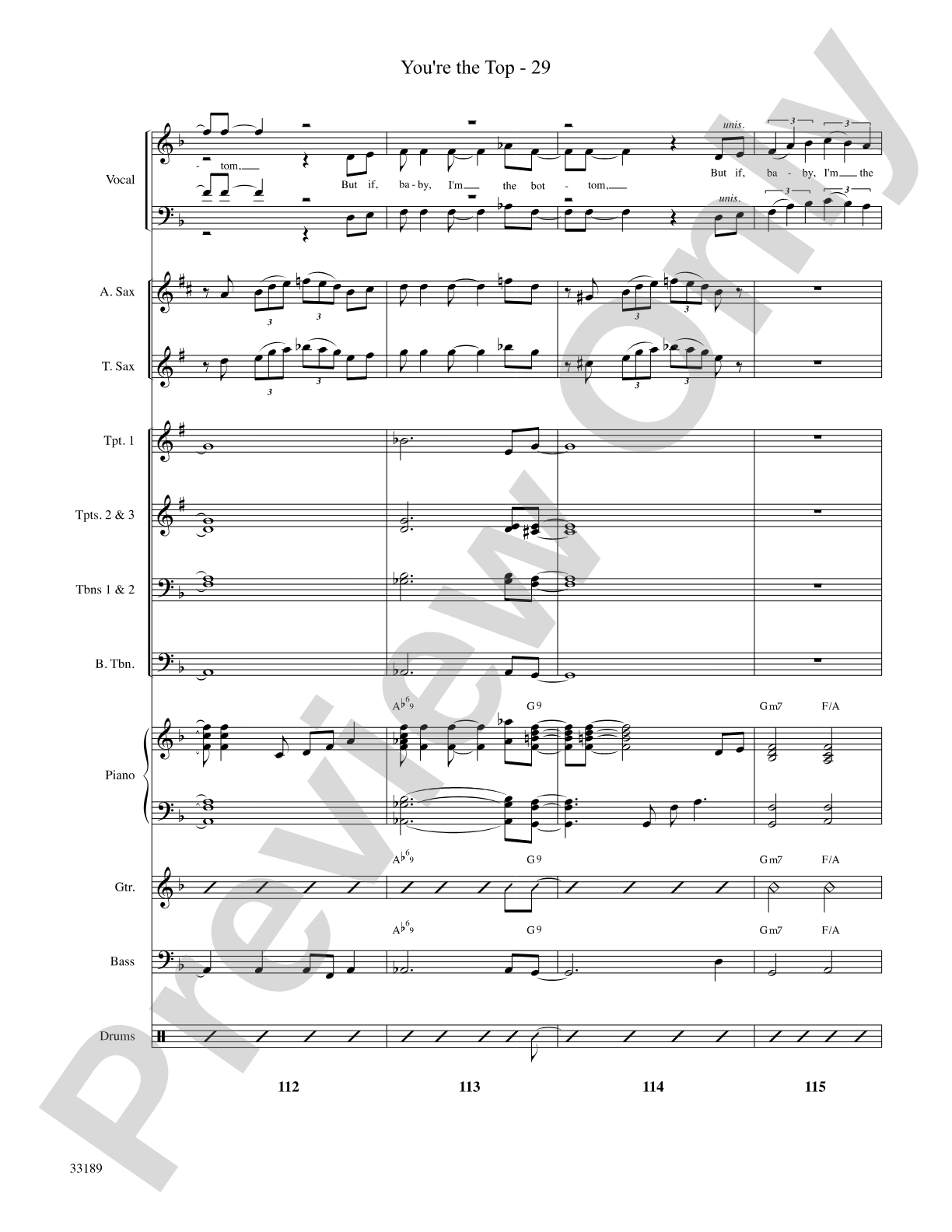 You're the Top (from the musical Anything Goes): Choral SoundPax