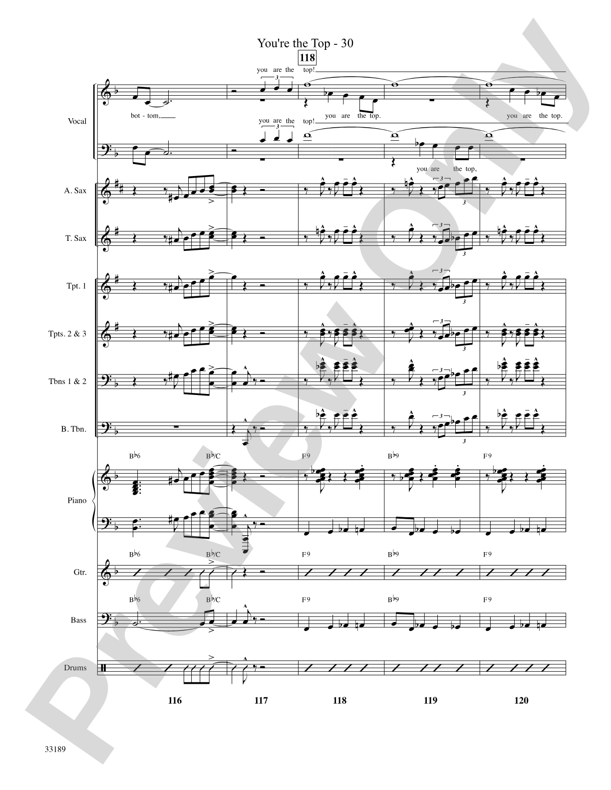 You're the Top (from the musical Anything Goes): Choral SoundPax