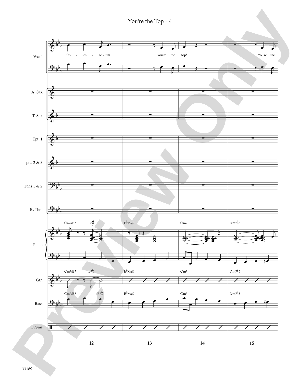 You're the Top (from the musical Anything Goes): Choral SoundPax