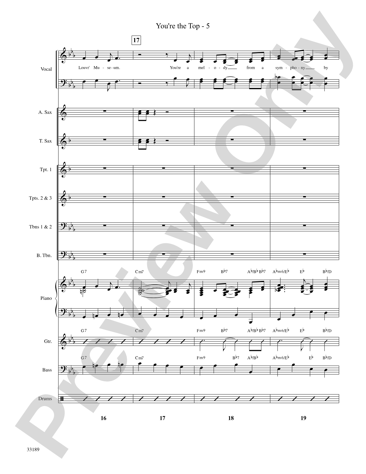 You're the Top (from the musical Anything Goes): Choral SoundPax