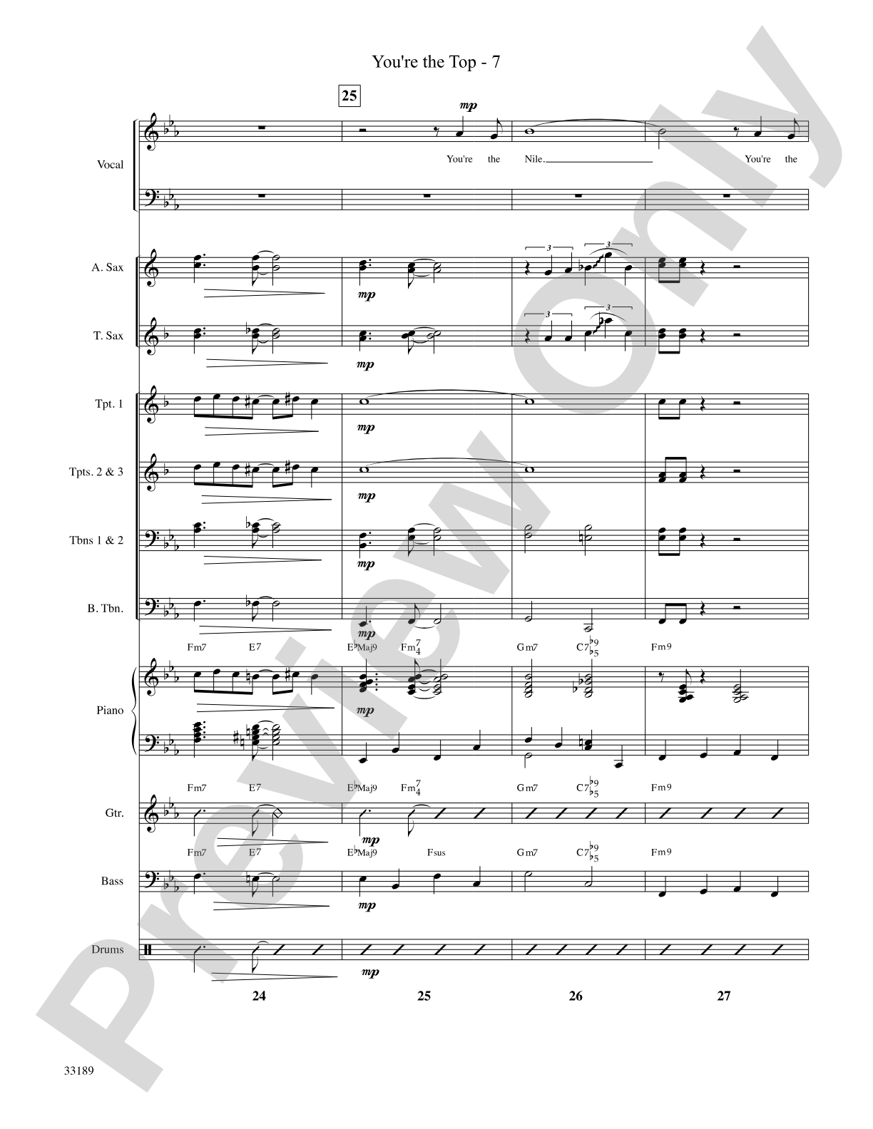 You're the Top (from the musical Anything Goes): Choral SoundPax