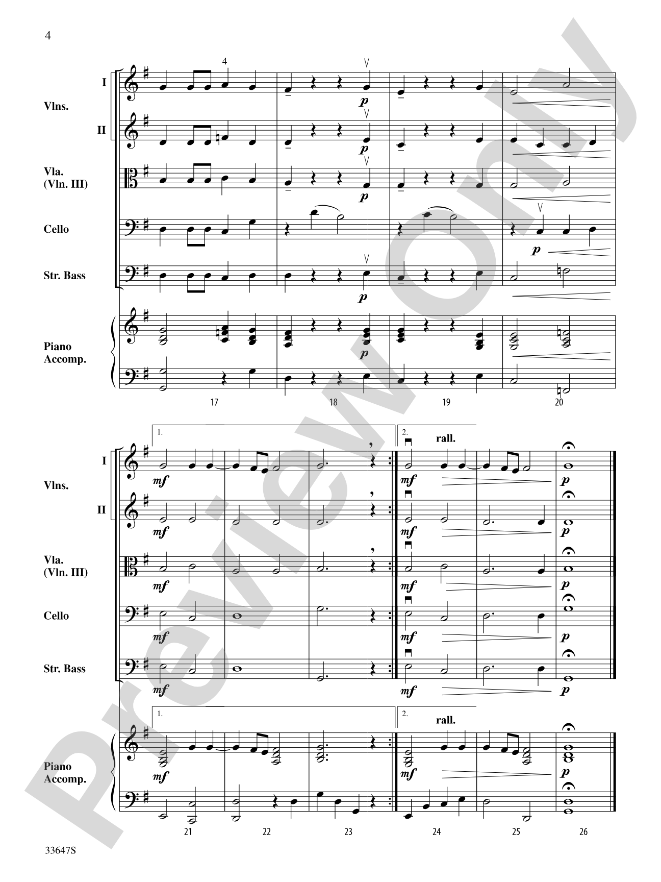 O Eyes of My Beloved: String Orchestra Conductor Score & Parts