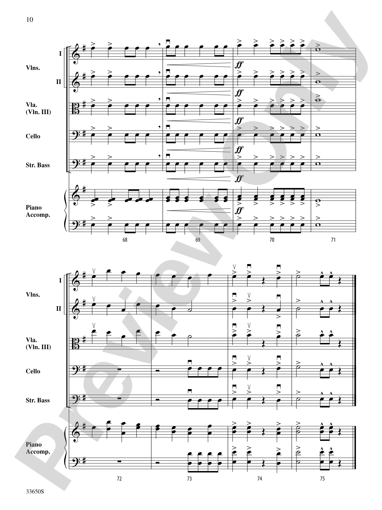 Avenger: String Orchestra Conductor Score & Parts