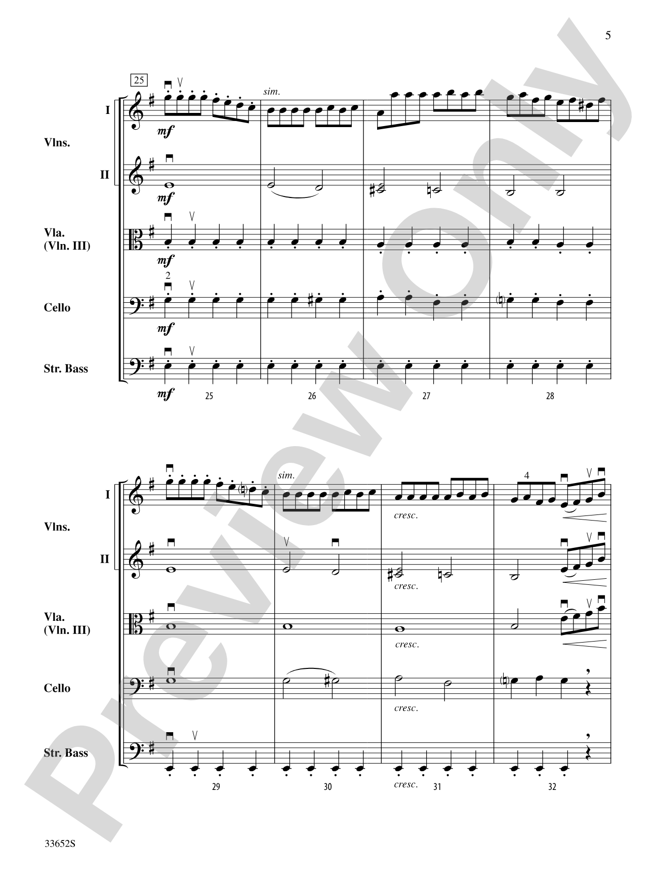 March from The Nutcracker: String Orchestra Conductor Score & Parts