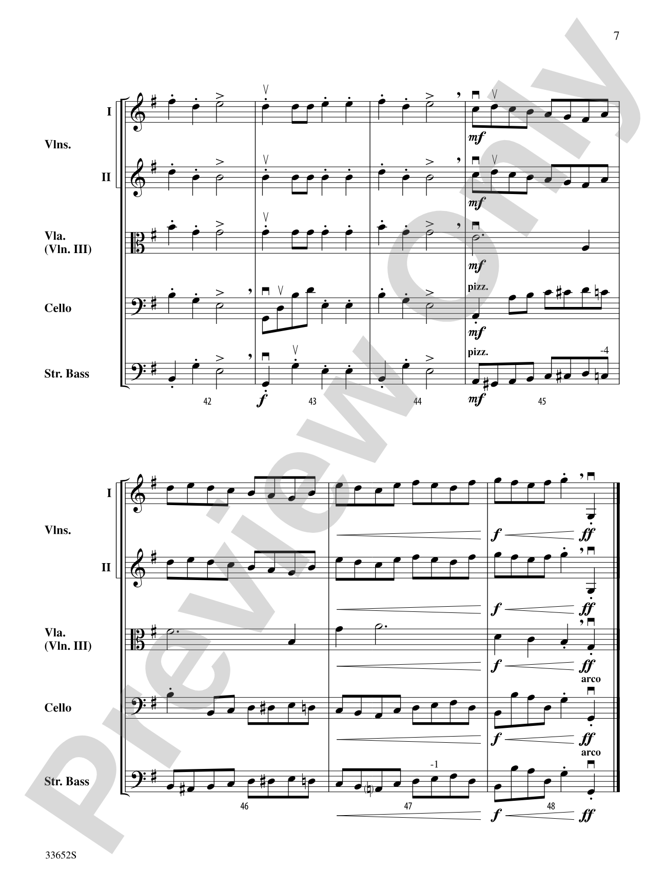 March from The Nutcracker: String Orchestra Conductor Score & Parts