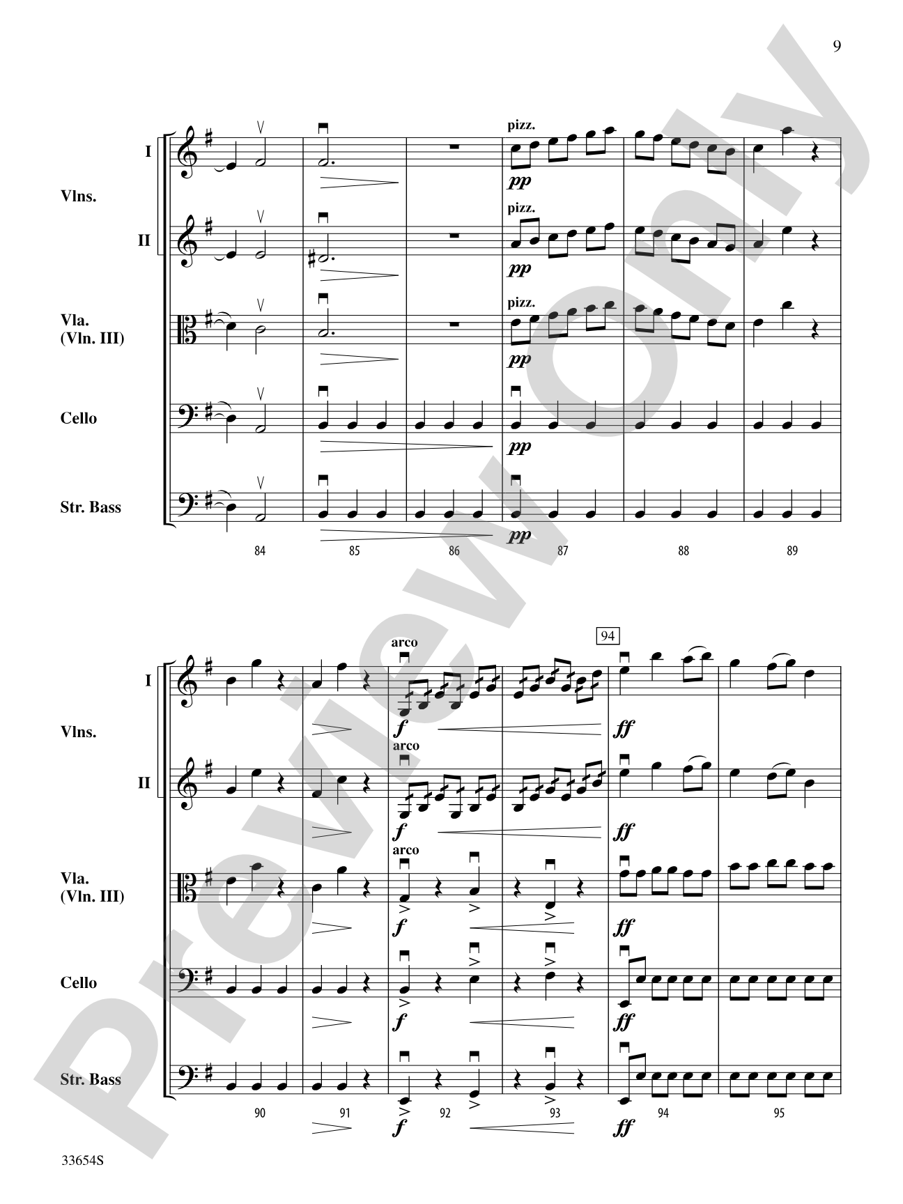 Aurora Borealis: String Orchestra Conductor Score & Parts