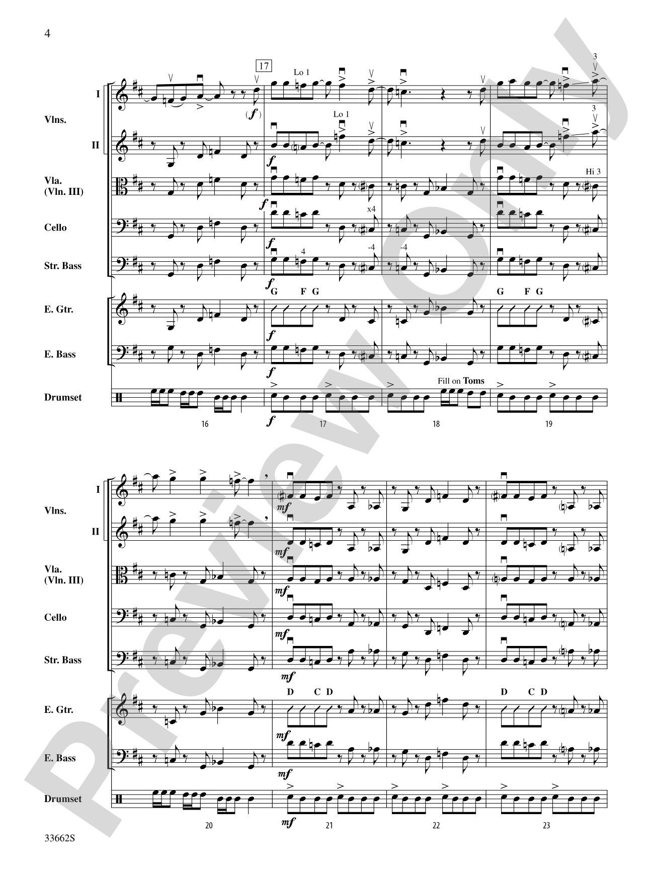 Sunshine of Your Love: String Orchestra Conductor Score & Parts