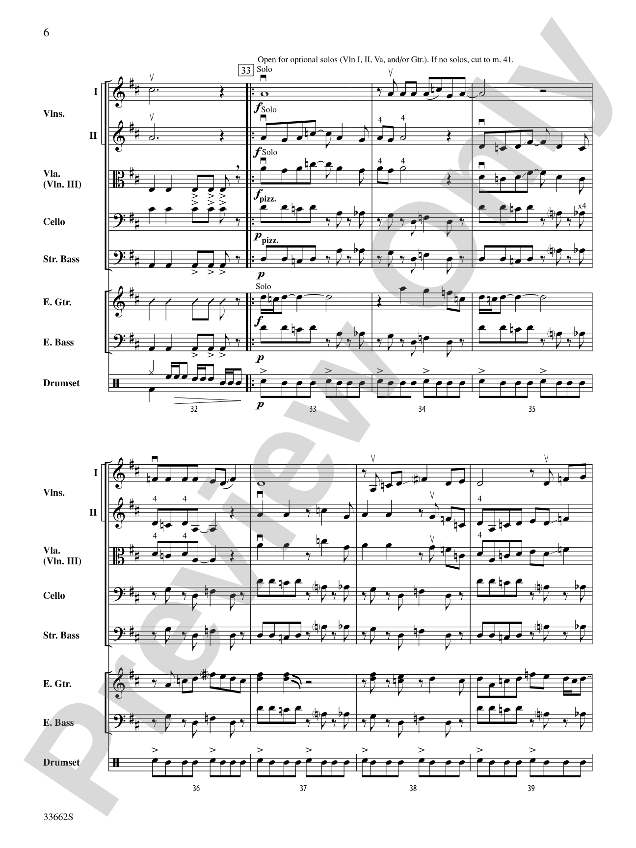 Sunshine of Your Love: String Orchestra Conductor Score & Parts