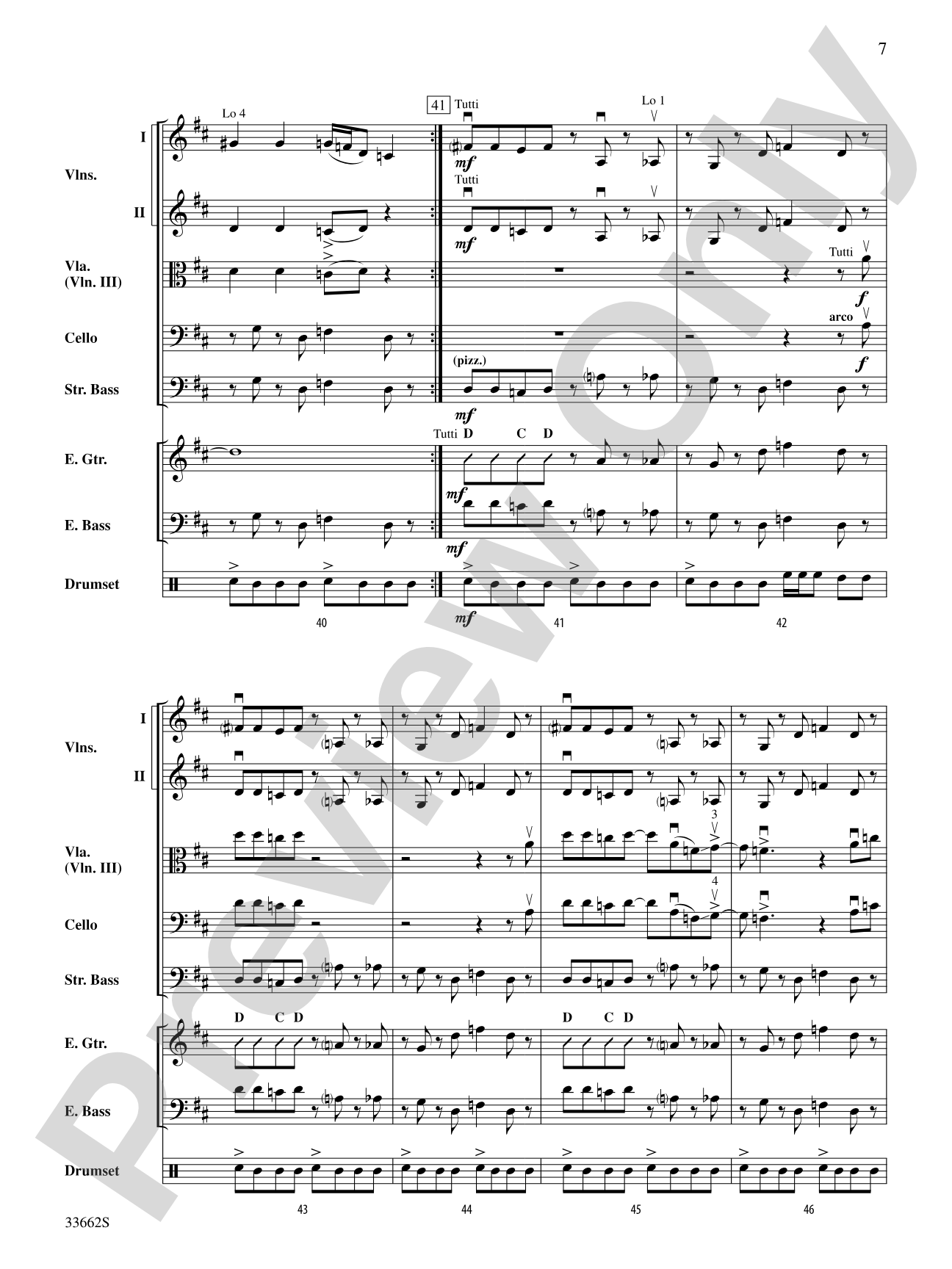 Sunshine of Your Love: String Orchestra Conductor Score & Parts
