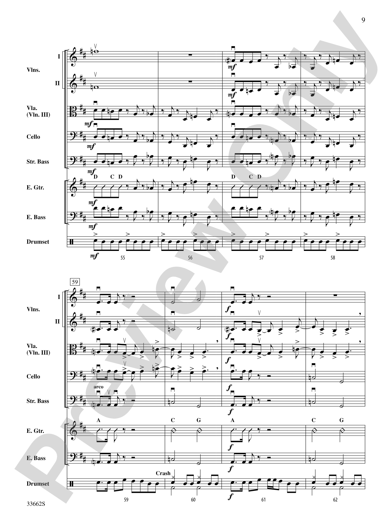 Sunshine of Your Love: String Orchestra Conductor Score & Parts