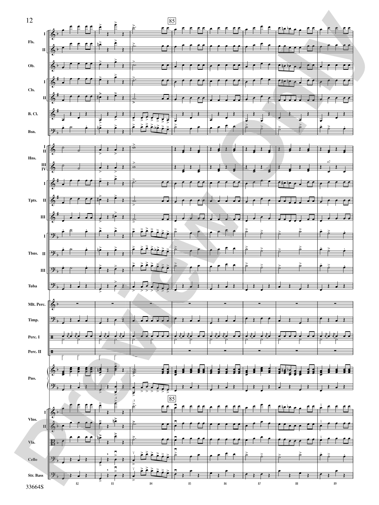 Parade of the Wooden Soldiers: Full Orchestra Conductor Score & Parts