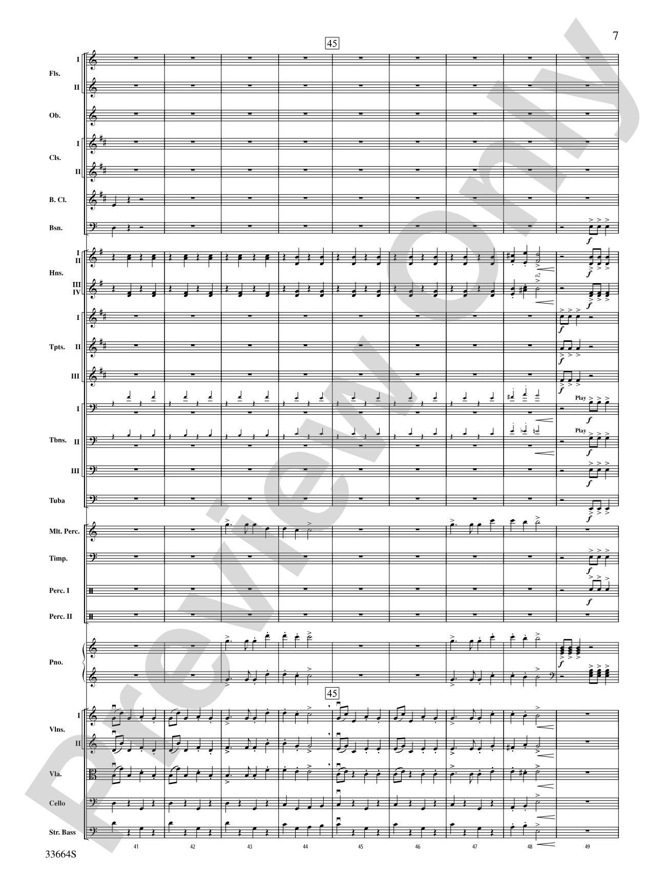 Parade of the Wooden Soldiers: Full Orchestra Conductor Score & Parts