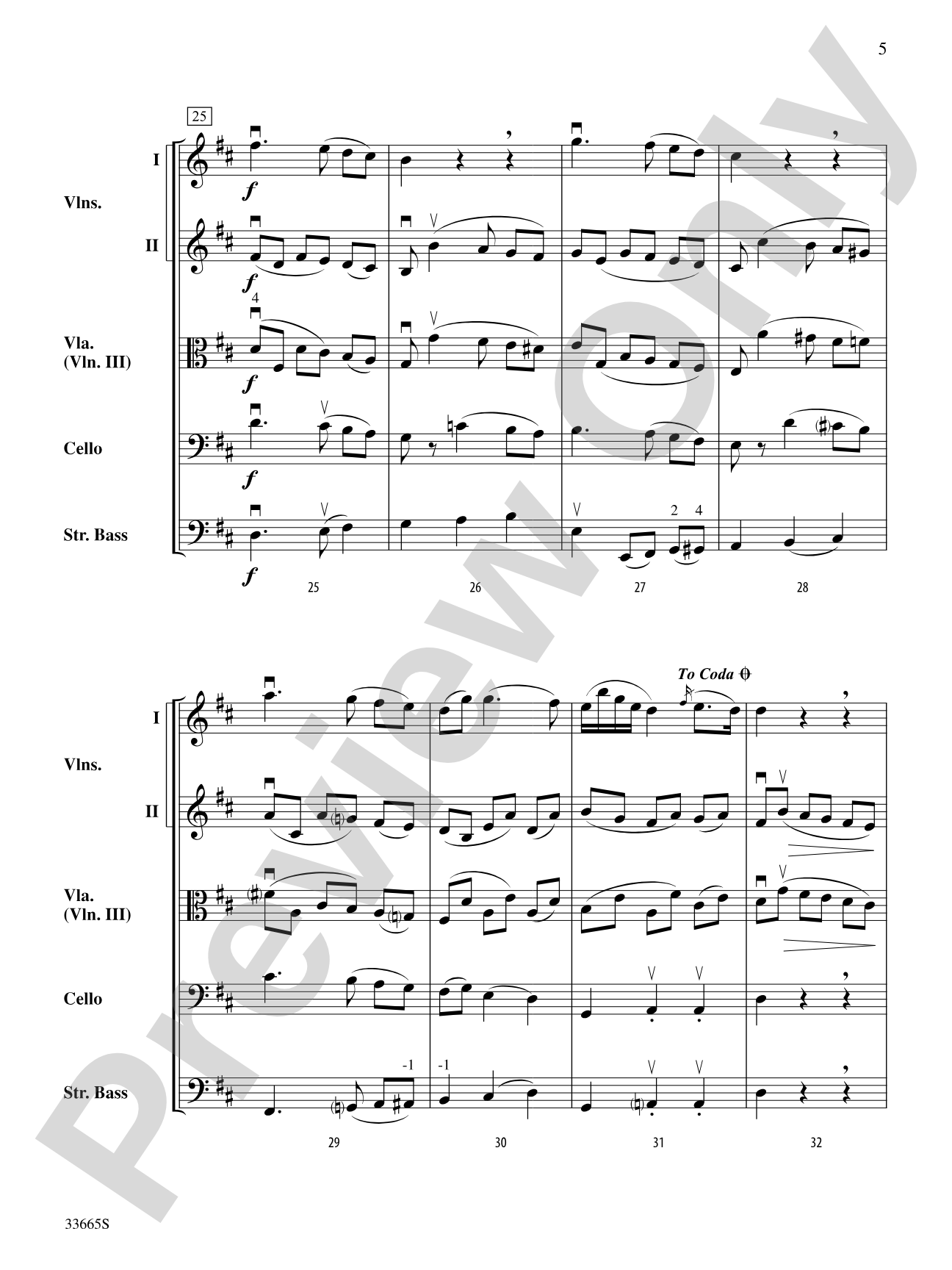 Adagio (from Clarinet Concerto in A Major, K. 622): String Orchestra Conductor Score & Parts