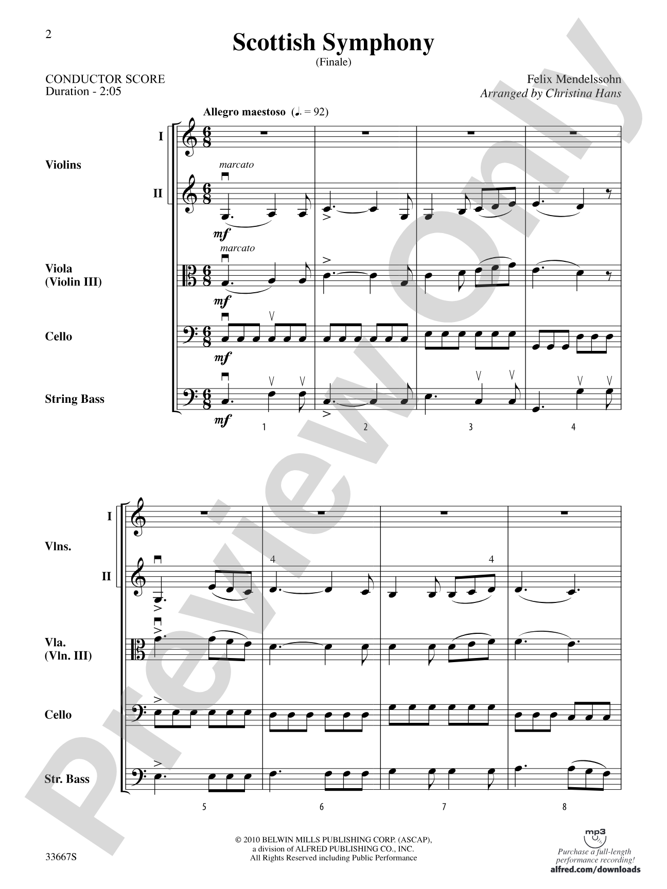 Scottish Symphony: Score