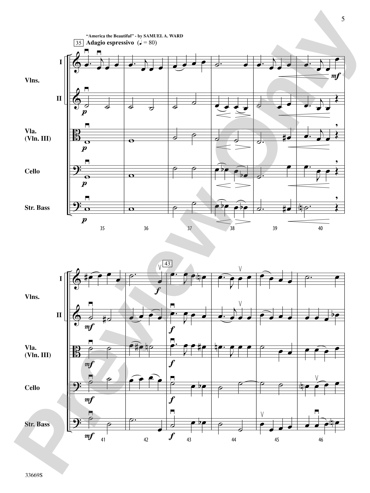 A Patriotic Medley: String Orchestra Conductor Score & Parts